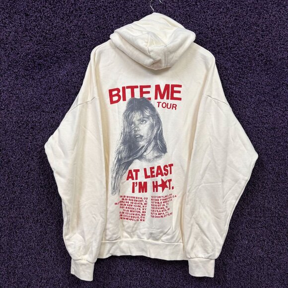 Renee Rapp Bite Me Tour Oversized Zip-Up Hoodie Size XXL - Picture 1 of 4